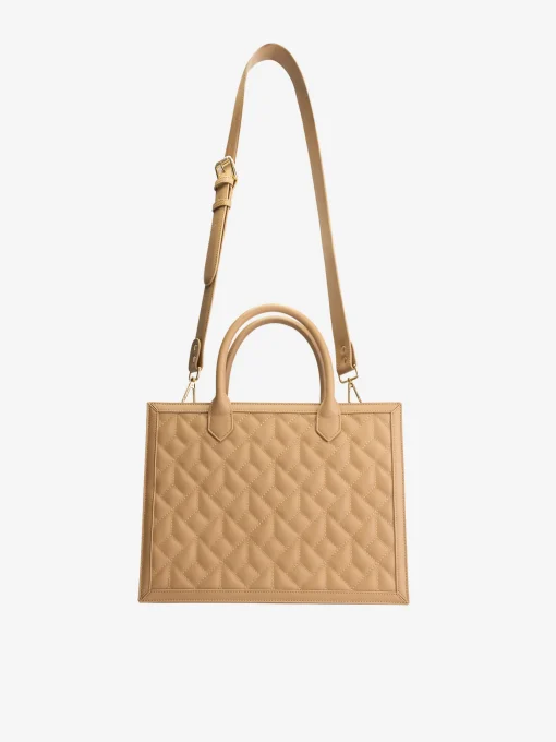 Gewatteerde shopper met N-logo