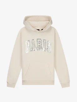 Grote hoodie met Paris print