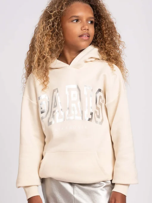 Grote hoodie met Paris print