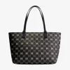 Grote shopper met logo patroon