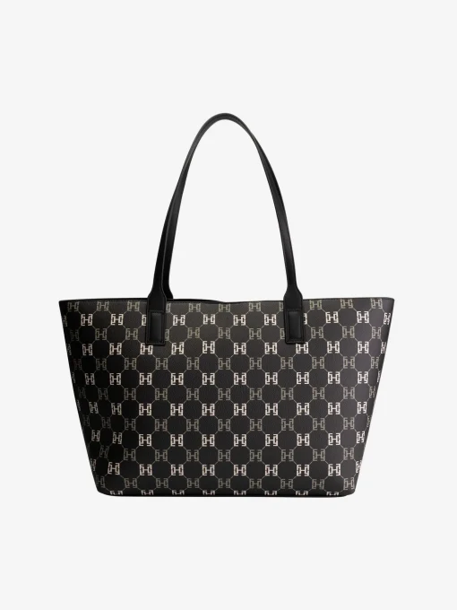 Grote shopper met logo patroon