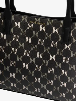 Grote shopper met logo patroon