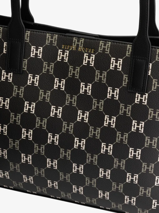 Grote shopper met logo patroon