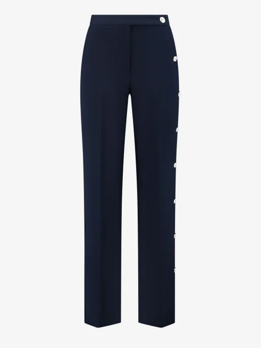 High rise broek met knopen