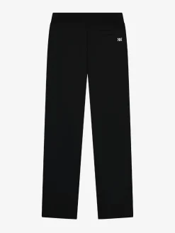 Joggingbroek met rechte pijpen en split