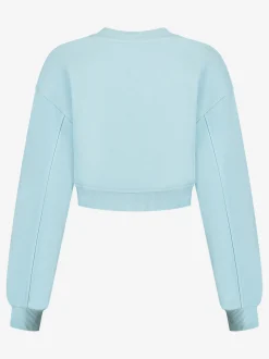 Korte sweater met metalen logo