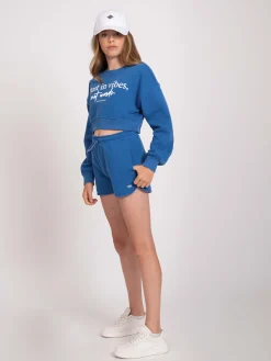 Korte sweater met tekst