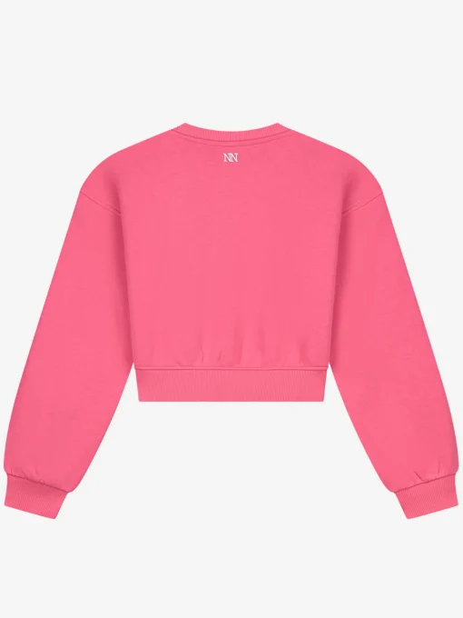 Korte sweater met tekst