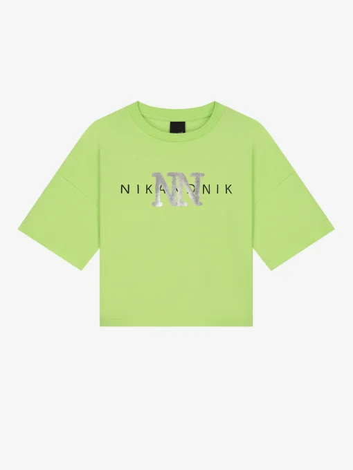 Korte T-shirt met NN print