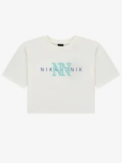 Korte T-shirt met NN print