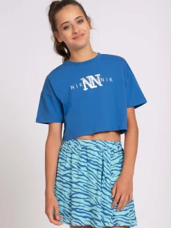 Korte T-shirt met NN print