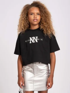 Korte T-shirt met NN print