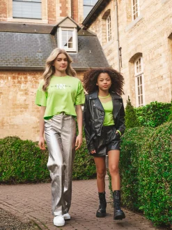 Korte T-shirt met NN print