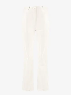 Leren look broek met dierenpatroon