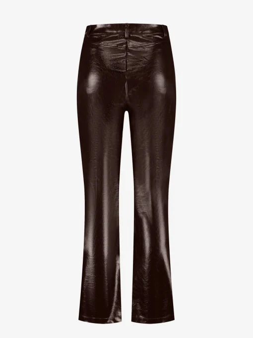 Leren look broek met dierenpatroon