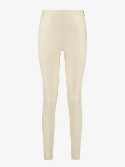 Leren-look broek met hoge taille