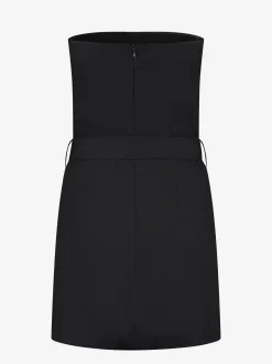 Linen strapless playsuit