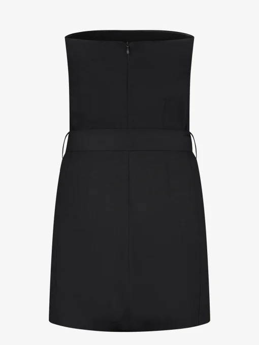 Linen strapless playsuit