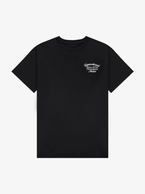 Losvallend T-shirt met geborduurde tekst