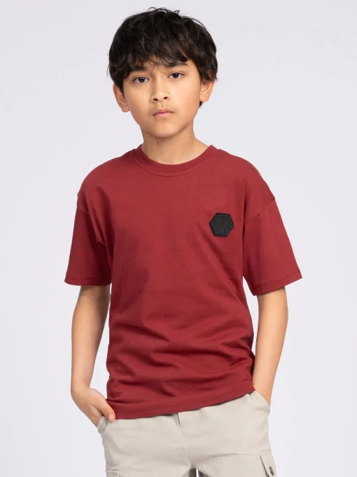 Losvallend T-shirt met N&N logo patch