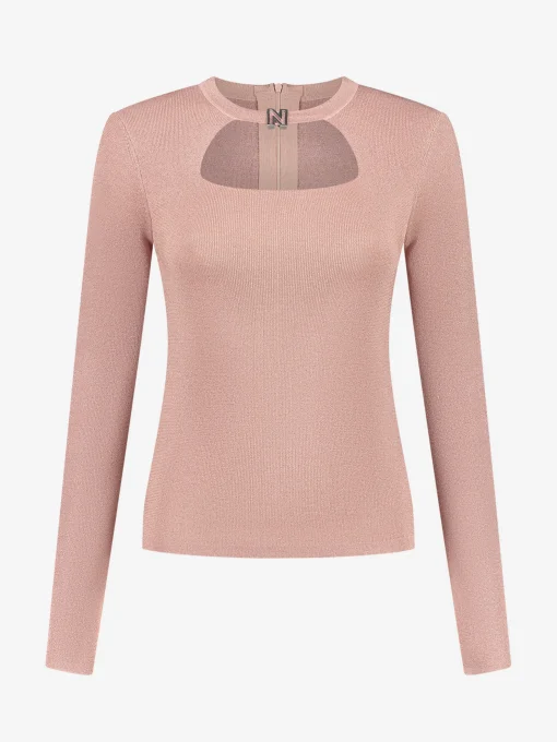 Lurex top with N slide