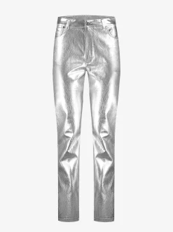 Metallic broek met rechte pijpen