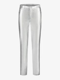Metallic rechte broek