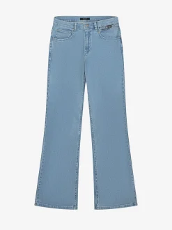 Mid rise flared jeans