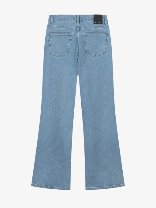 Mid rise flared jeans