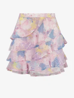 Mid rise rok met bloemenprint