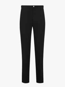 Mid waist pantalon met rechte pijpen