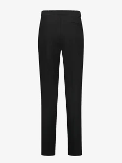 Mid waist pantalon met rechte pijpen