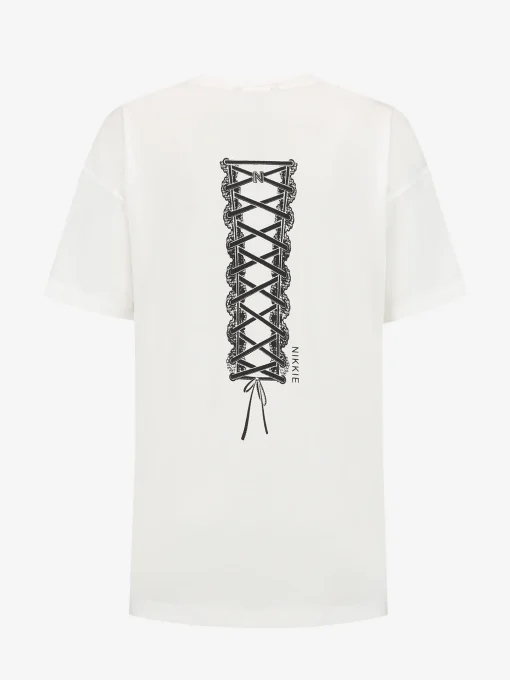 Oversized T-shirt met lace print