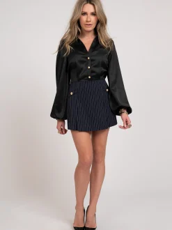 Playsuit met krijtstreep