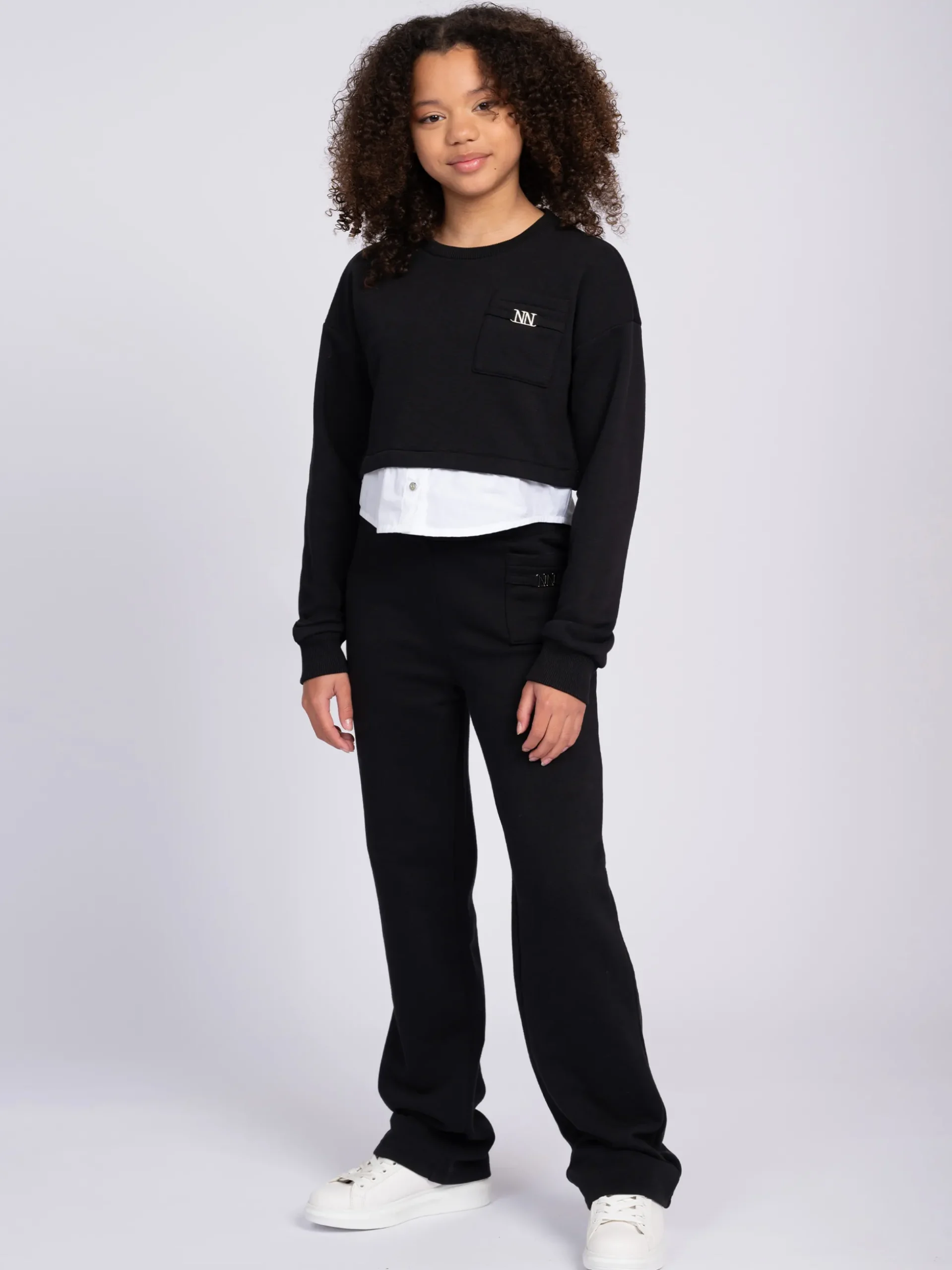 Rechtvallende joggingbroek met elastische tailleband