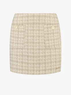 Rok met pied-de-poule patroon