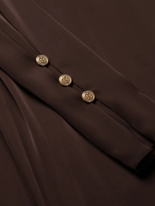 Satijnen look top met flared mouwen