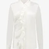 Satijn-look blouse met ruches