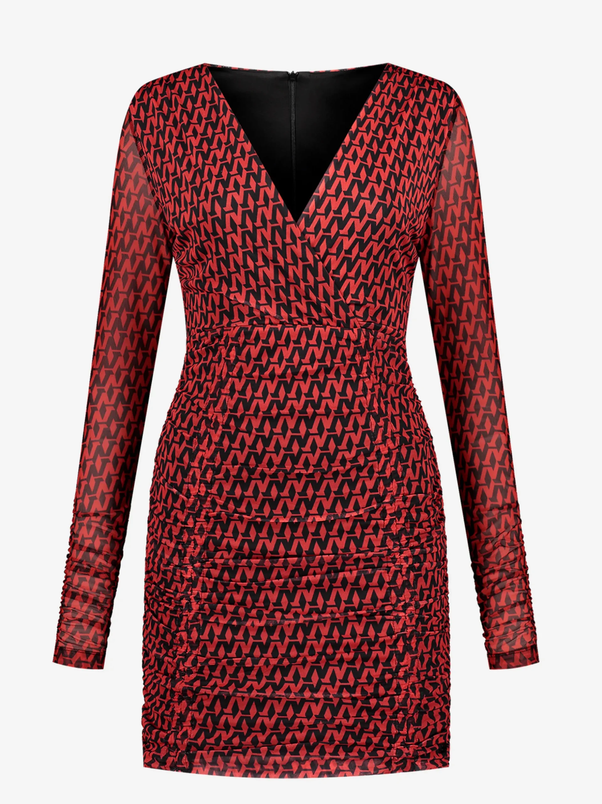 Semi-transparante mesh jurk