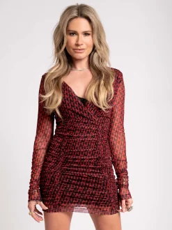 Semi-transparante mesh jurk