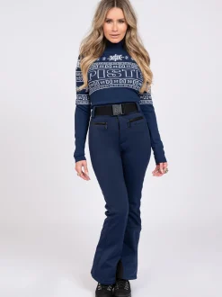 Ski broek met flared pasvorm en verstelbare riem