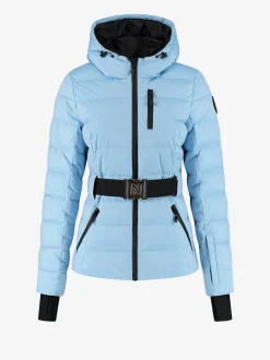Ski jas met capuchon en elastische riem