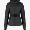 Ski jas met capuchon en elastische riem