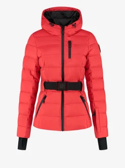 Ski jas met capuchon en elastische riem