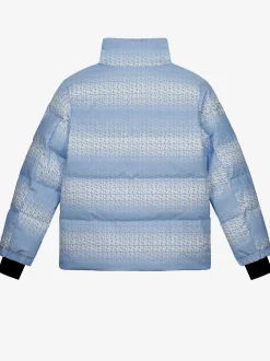 Ski jas met logo patroon en hoge kraag