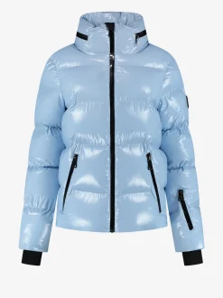 Ski jas met metallic look