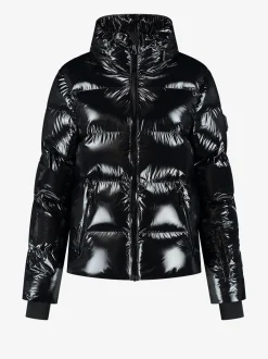 Ski jas met metallic look