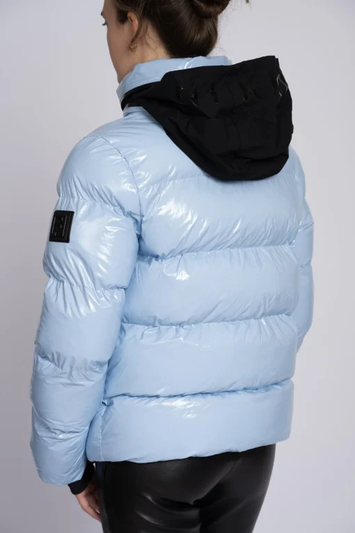 Ski jas met metallic look