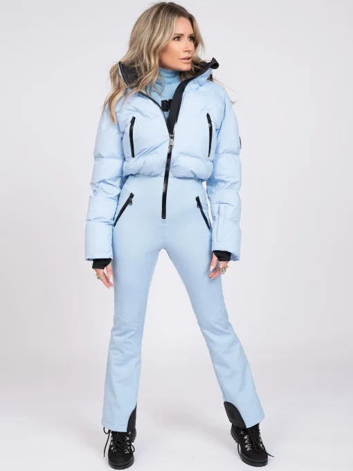 Ski jumpsuit met waterdichte bescherming en verstelbare details