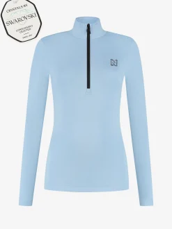 Ski pully met rits en Swarovski N-logo